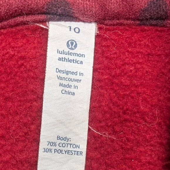 Scuba red polka dot Lululemon jacket Size 10 Red Color Rare Size - Picture 13 of 14